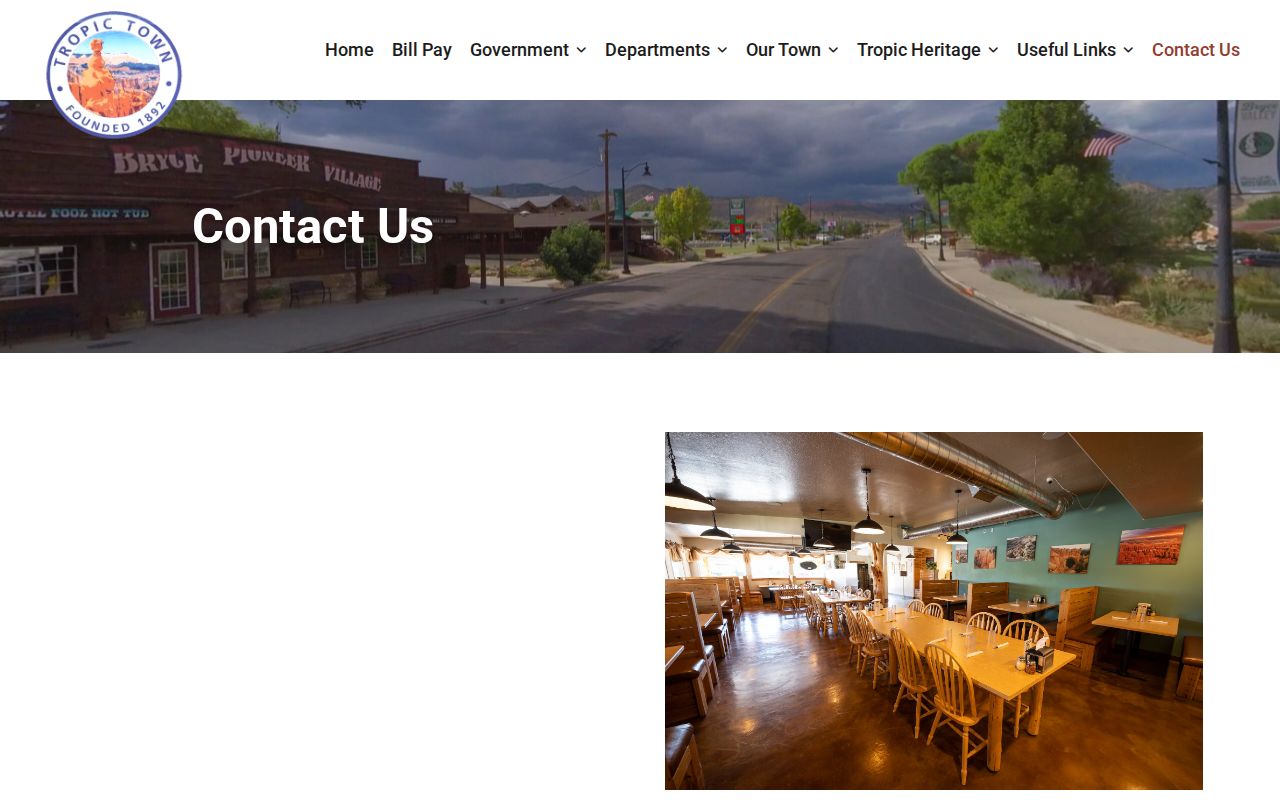 Official Tropic Town Hall contact and government page